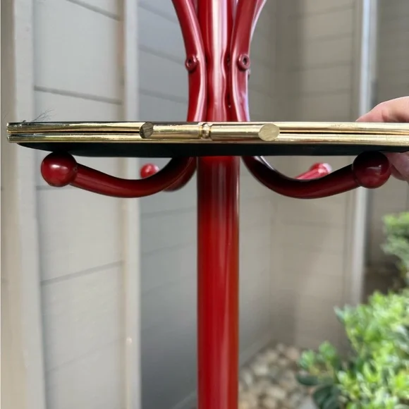 Luiza Black Textured Fabric Clutch with Gold Frame by Luiza - Picture 5 of 16